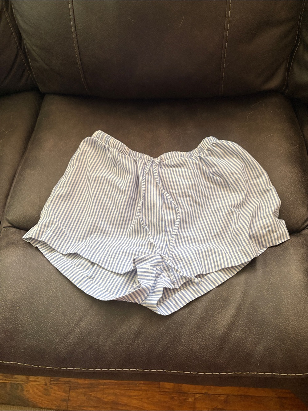 American Eagle Outfitters Blue and White Striped Women’s Shorts